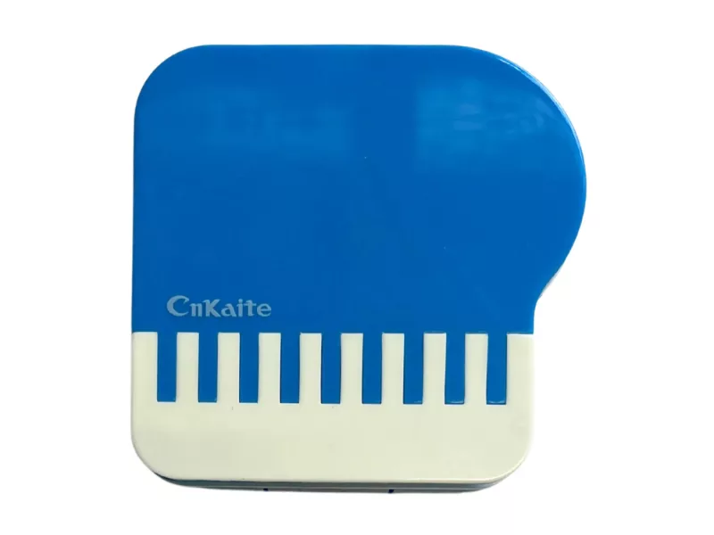 Zongora mintás kontaktlencse-tároló készlet, Szín: kék