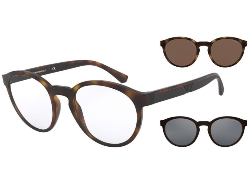Emporio Armani EA 4152 58021W 52 Férfi szemüvegkeret (optikai keret) clip-on napszemüveg előtéttel  
