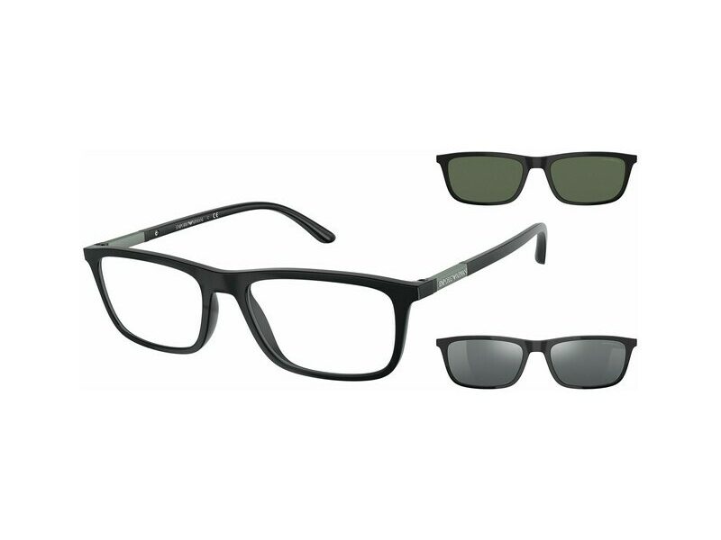 Emporio Armani EA 4160 50421W 55 Férfi szemüvegkeret (optikai keret) clip-on napszemüveg előtéttel  