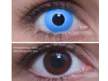 ColourVUE Crazy Égkék (2 db), fedő, 3 havi kontaktlencse - dioptria nélkül
