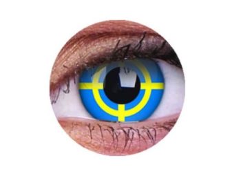   ColourVUE Crazy Sárga Célkereszt (2 db), fedő, 3 havi kontaktlencse - dioptria nélkül