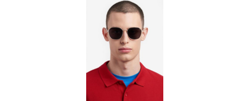 Polaroid napszemüvegek férfi, ezüst széles keret, szürke lencse